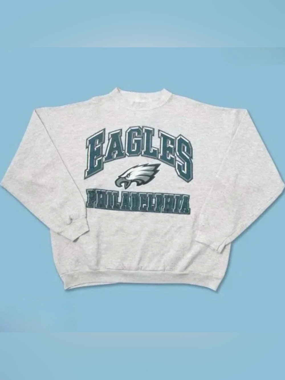 Vintage Gray Philadelphia Eagles Crewneck Sweater